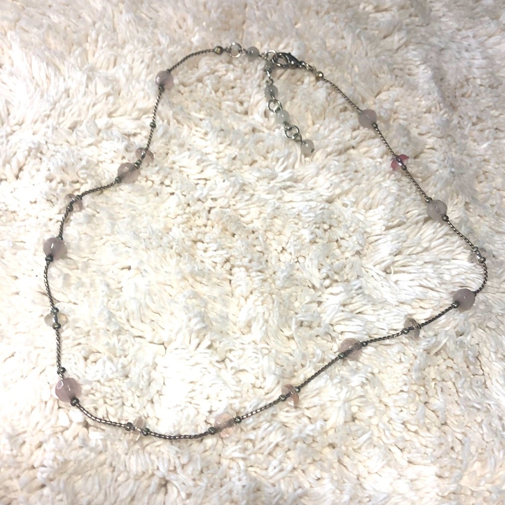 Silver and beaded necklace